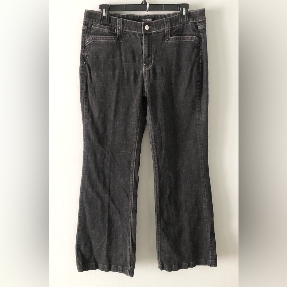 WHBM Rhinestone Straight-Leg Jeans 8S